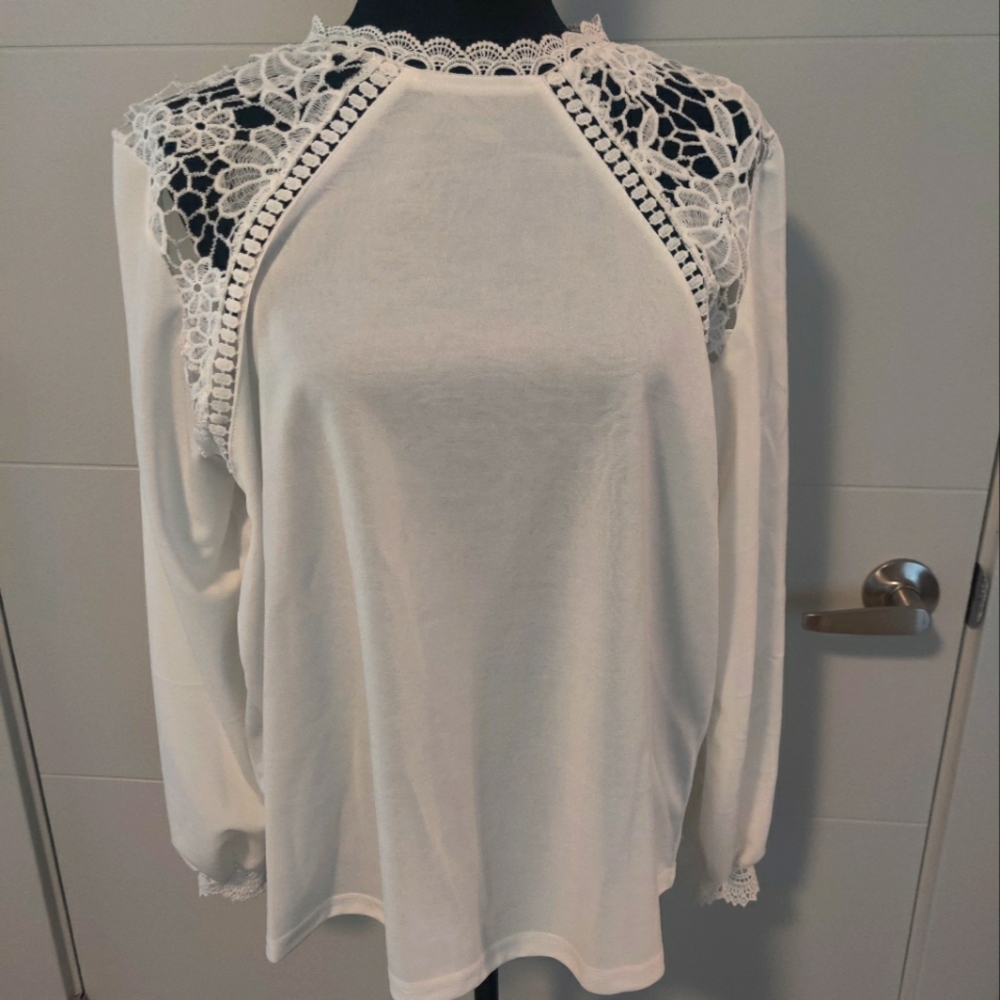 White lace blouse
